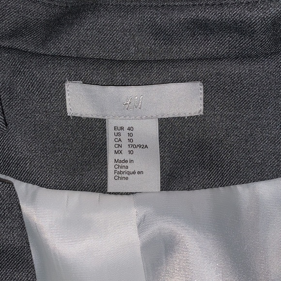 Blazer, grey, H&M, 3/4 sleeves. Worn only once - Picture 3 of 4
